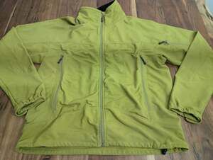 Ibex Climawool Softshell Jacket Mens Large Mustard Yellow Merino Wool Blend